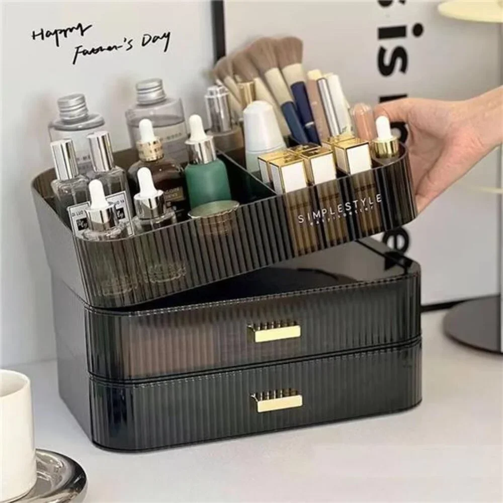 Makeup Organizer with Stackable Drawers, Bathroom Vanity Organizers and Storage